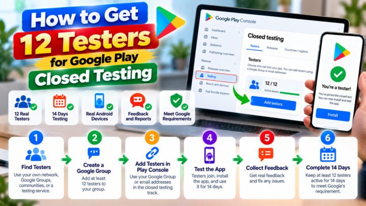 How to Get 12 Testers for Google Play Closed Testing
